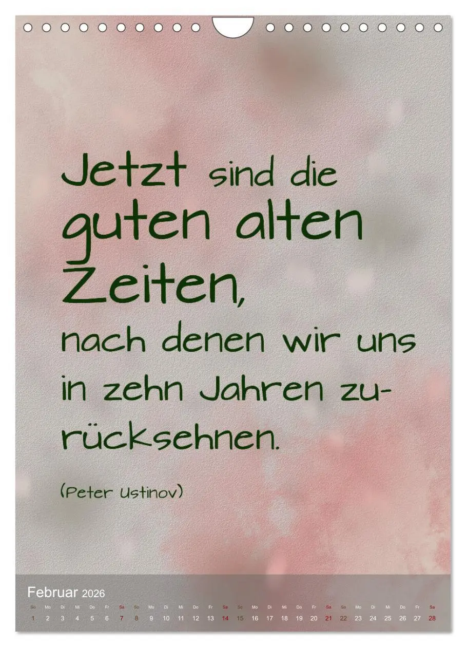 Bild: 9783516346879 | Heute ist ein guter Tag (Wandkalender 2026 DIN A4 hoch), CALVENDO...