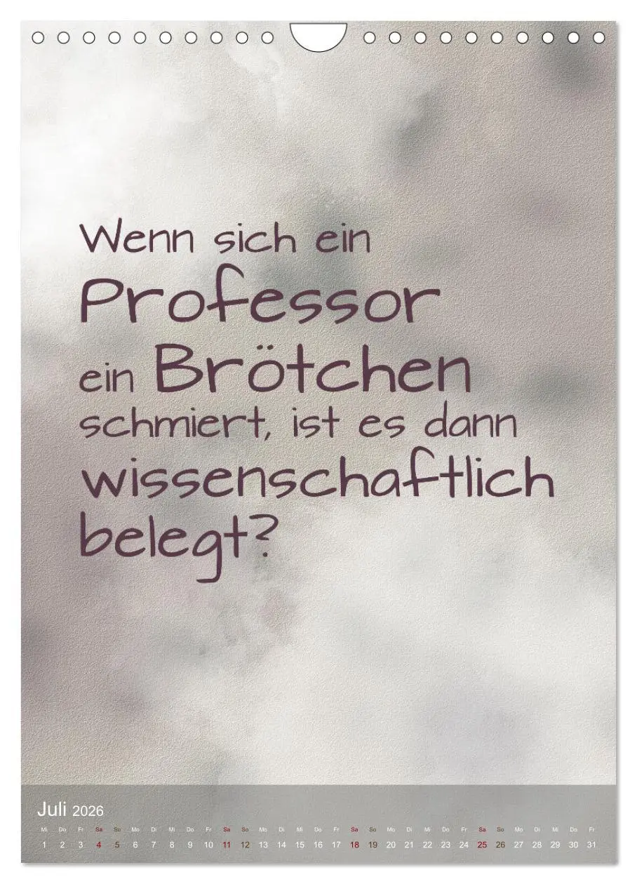 Bild: 9783516346879 | Heute ist ein guter Tag (Wandkalender 2026 DIN A4 hoch), CALVENDO...