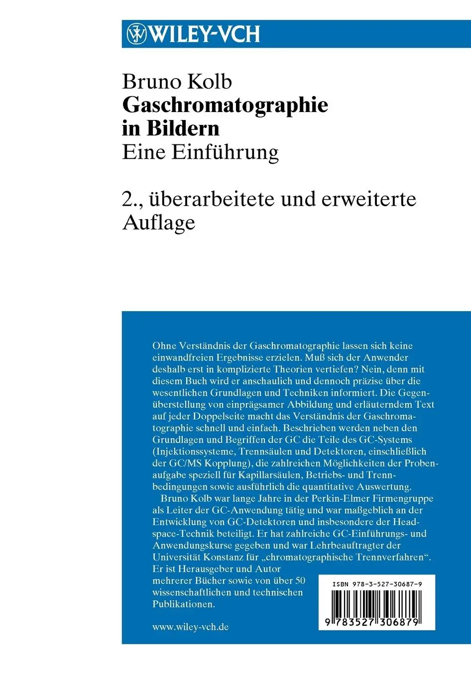 Rückseite: 9783527306879 | Gaschromatographie in Bildern | Eine Einführung | Bruno Kolb | Buch