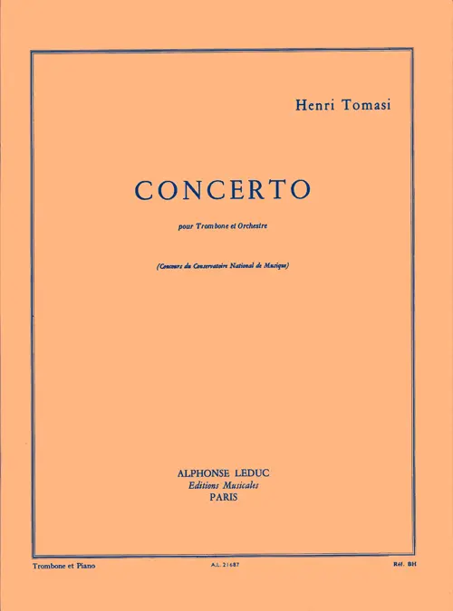 Cover: 9790046216879 | Concerto For Trombone And Orchestra | Henri Tomasi | Partitur