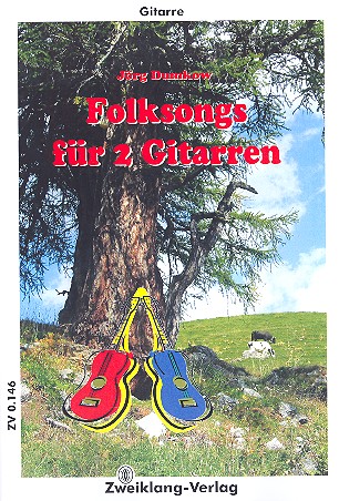 Cover: 9790700226879 | Folksongs für 2 Gitarren (Git/Tab) Stimmen | Zweiklang Verlag