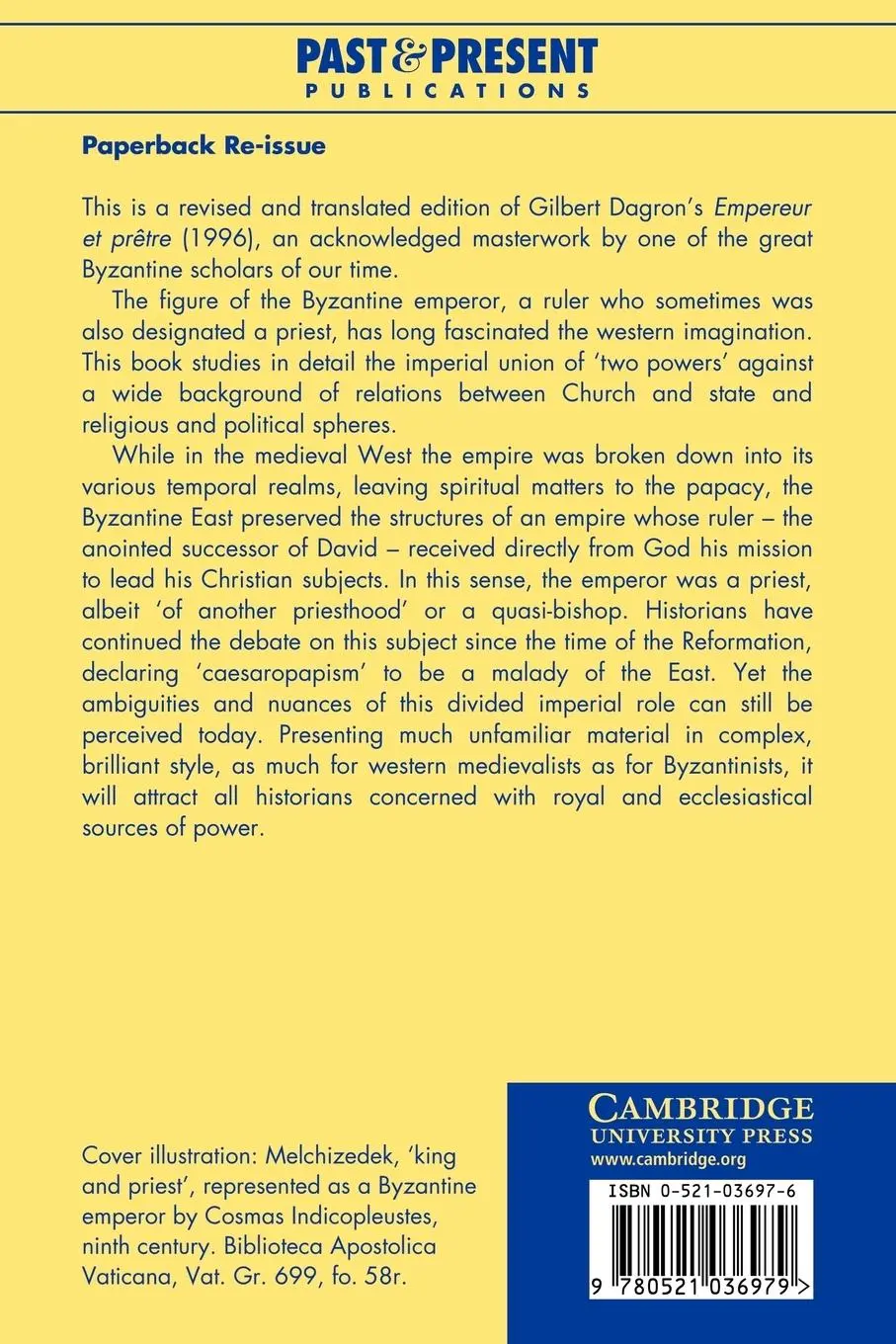 Rückseite: 9780521036979 | Emperor and Priest | The Imperial Office in Byzantium | Gilbert Dagron