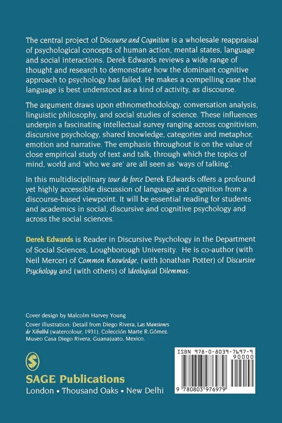 Rückseite: 9780803976979 | Discourse and Cognition | Derek Edwards | Taschenbuch | Englisch