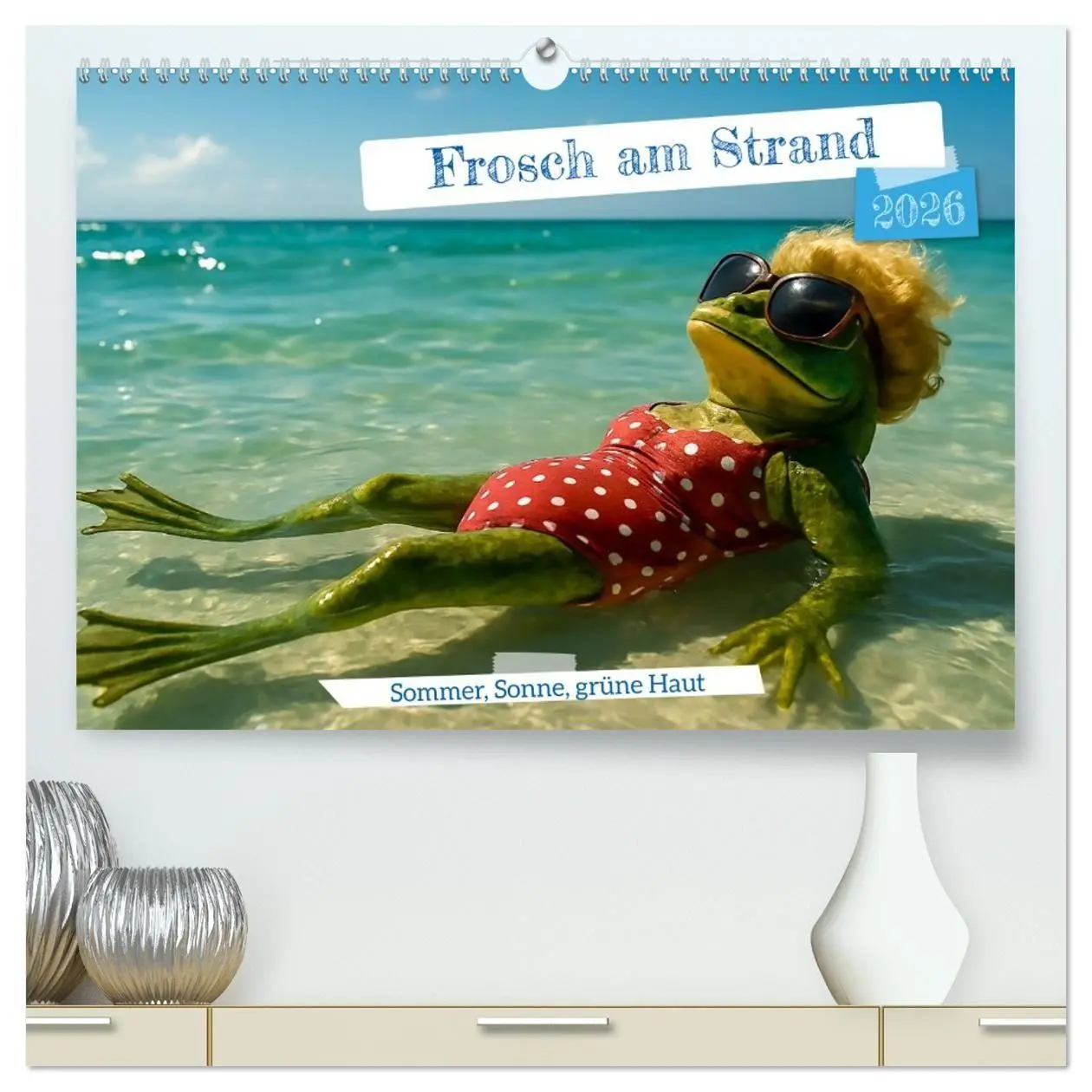 Cover: 9783516716979 | Frosch am Strand - Sommer, Sonne, grüne Haut (hochwertiger Premium...