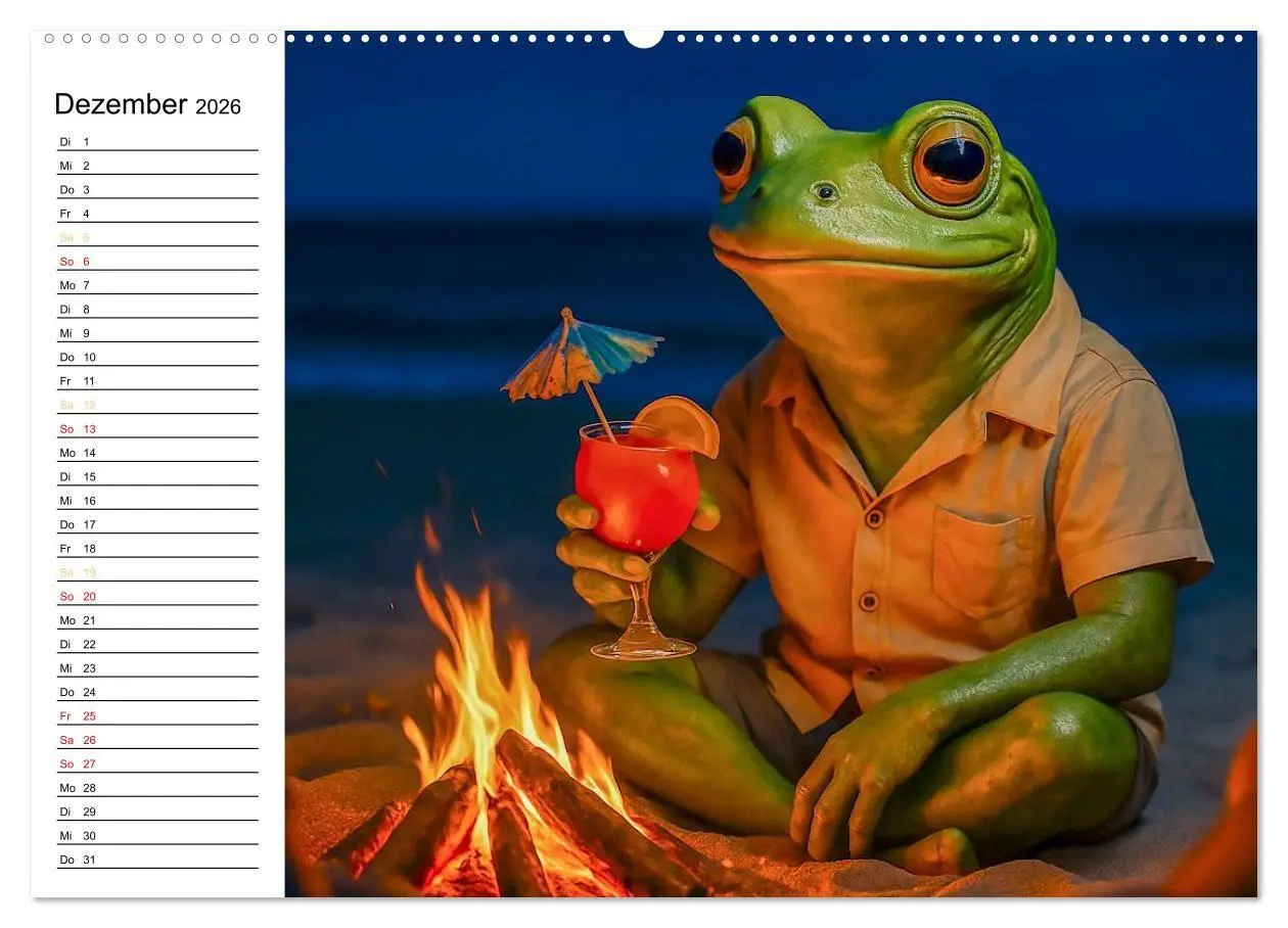 Bild: 9783516716979 | Frosch am Strand - Sommer, Sonne, grüne Haut (hochwertiger Premium...