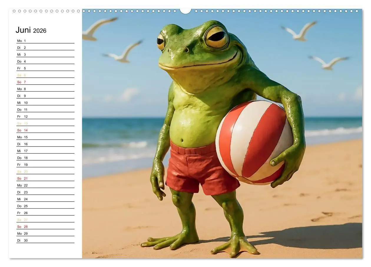 Bild: 9783516716979 | Frosch am Strand - Sommer, Sonne, grüne Haut (hochwertiger Premium...