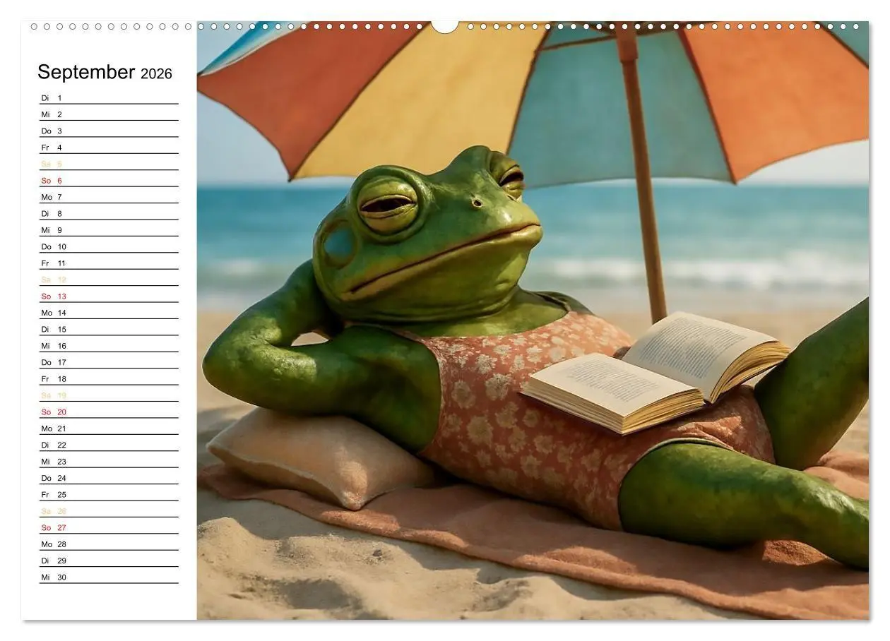 Bild: 9783516716979 | Frosch am Strand - Sommer, Sonne, grüne Haut (hochwertiger Premium...
