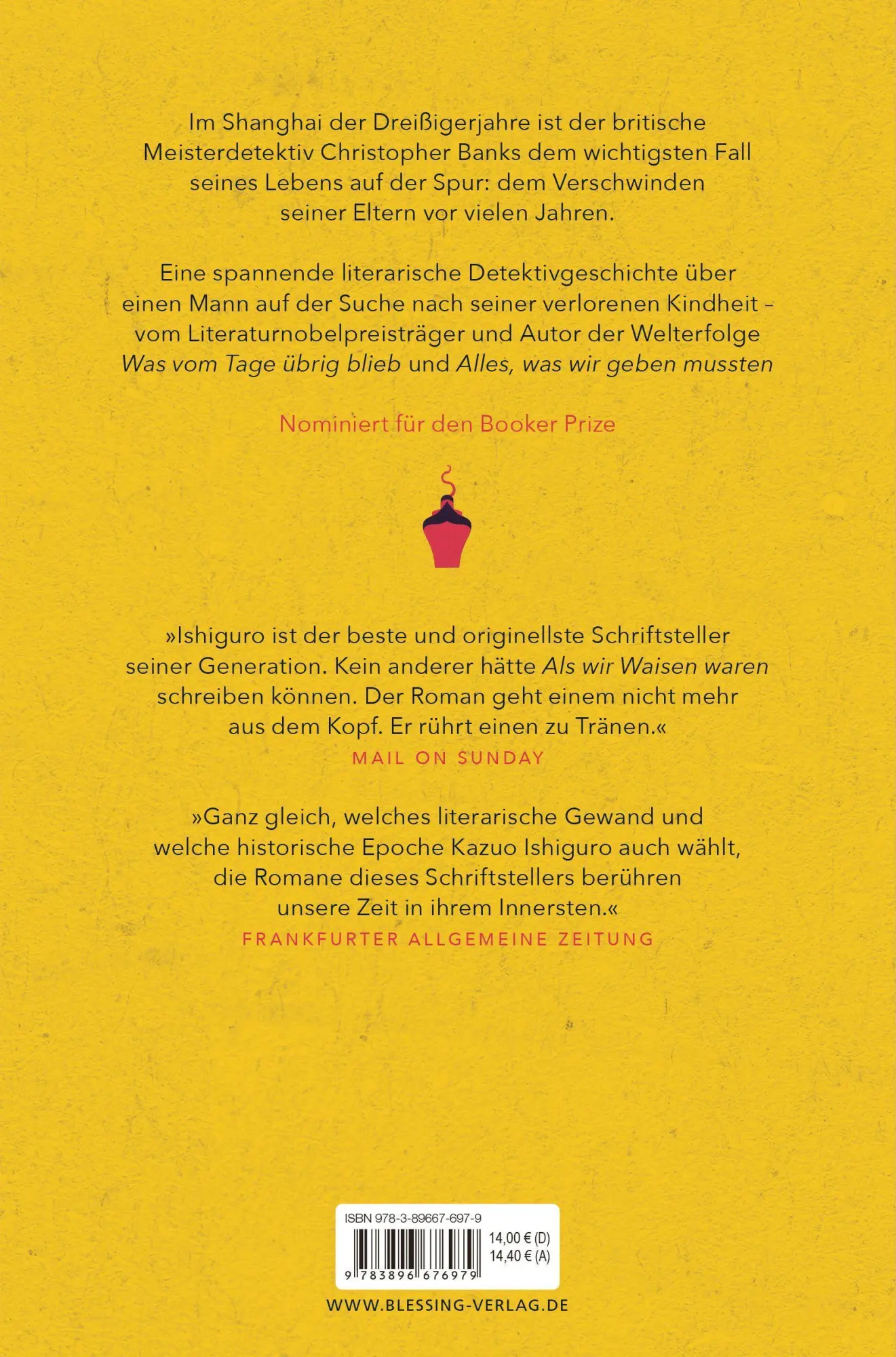Bild: 9783896676979 | Als wir Waisen waren | Roman | Kazuo Ishiguro | Taschenbuch | 432 S.