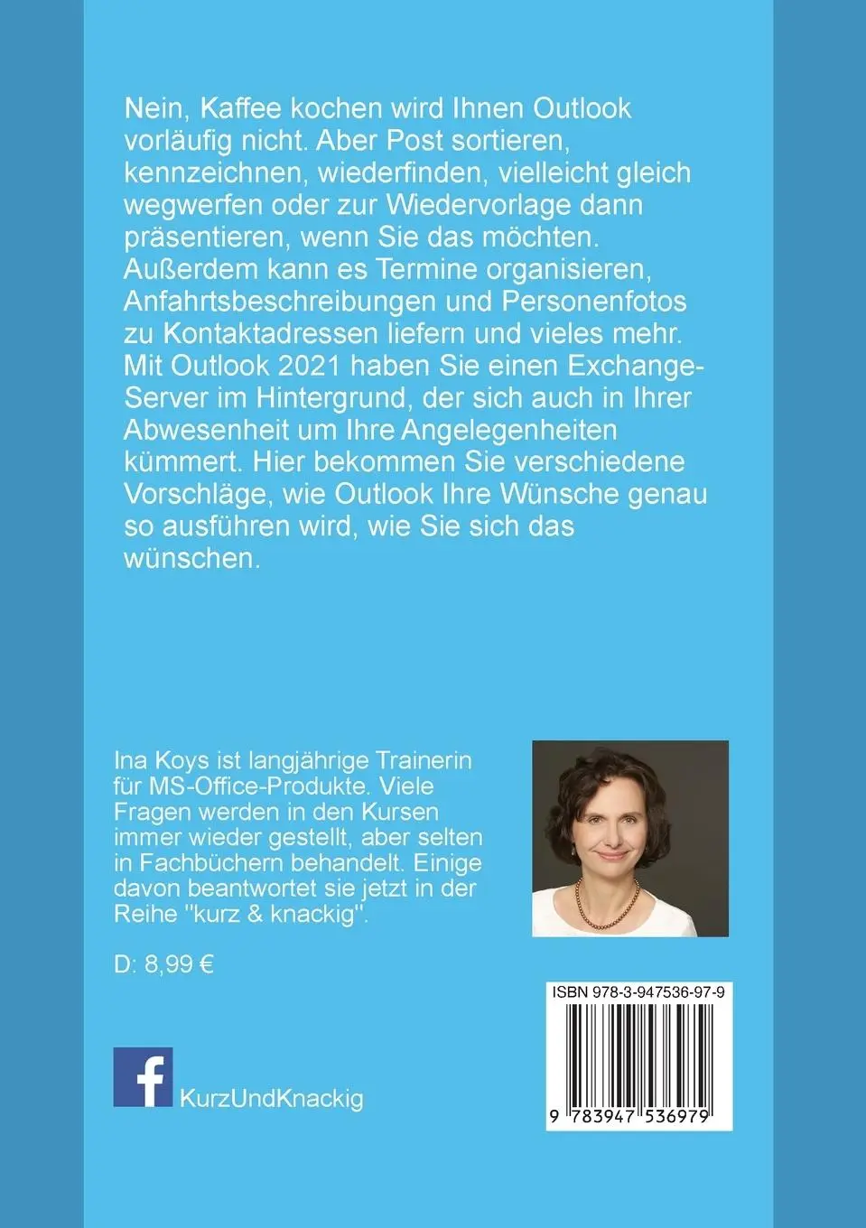 Rückseite: 9783947536979 | Outlook 2021 | als persönliche Assistentin | Koys Ina | Taschenbuch