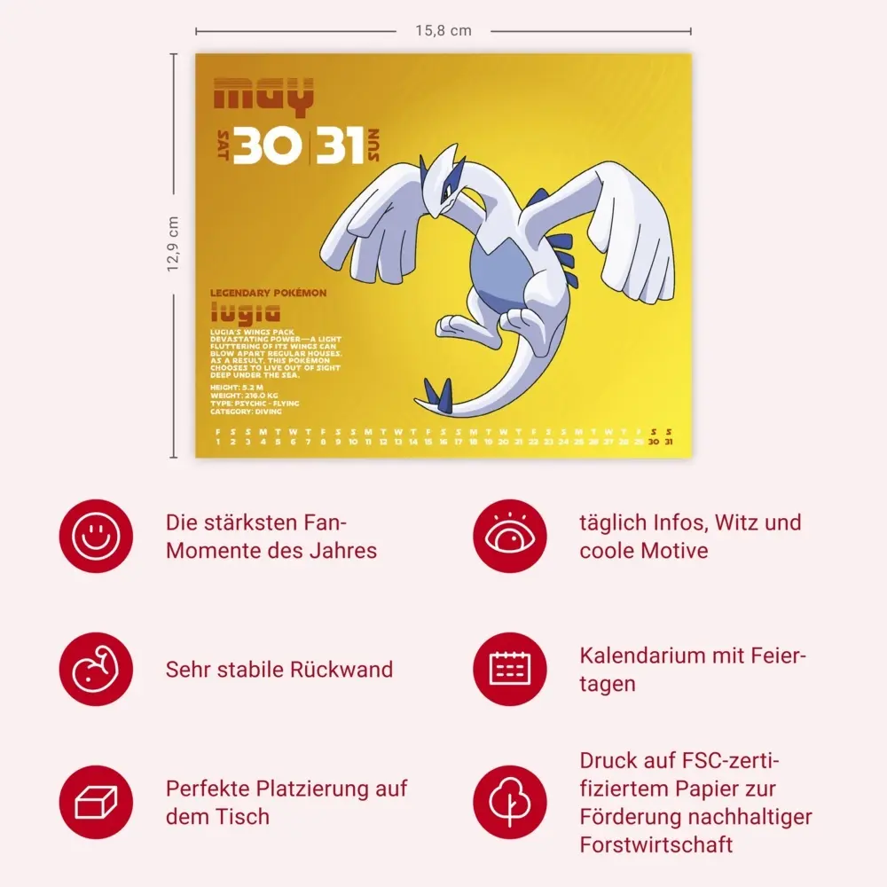 Bild: 9783840197079 | Pokémon Tagesabreißkalender 2026 | Kalender | Geblockt | Kalender