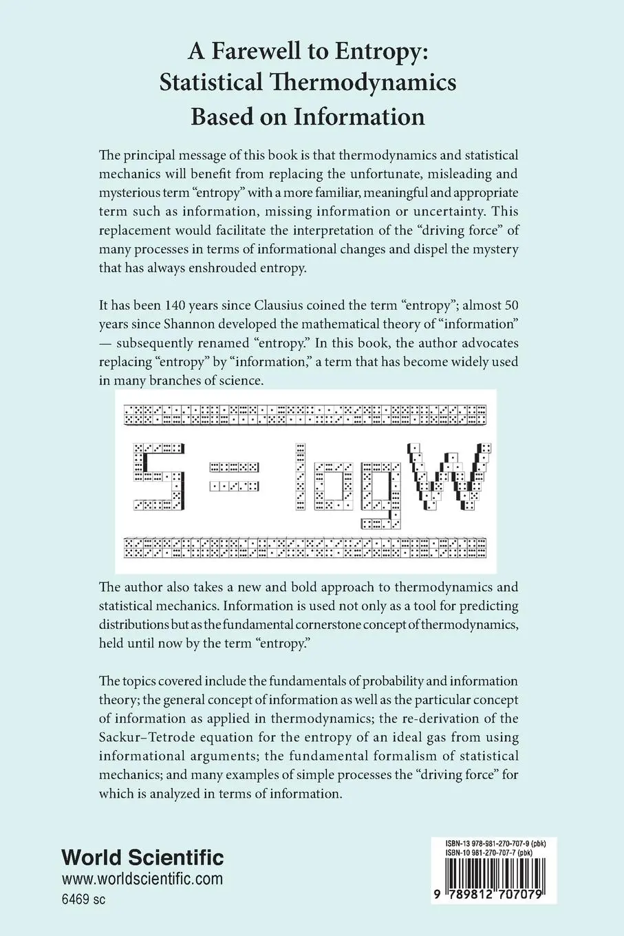Rückseite: 9789812707079 | FAREWELL TO ENTROPY,A | Arieh Ben-Naim | Taschenbuch | Englisch | 2008