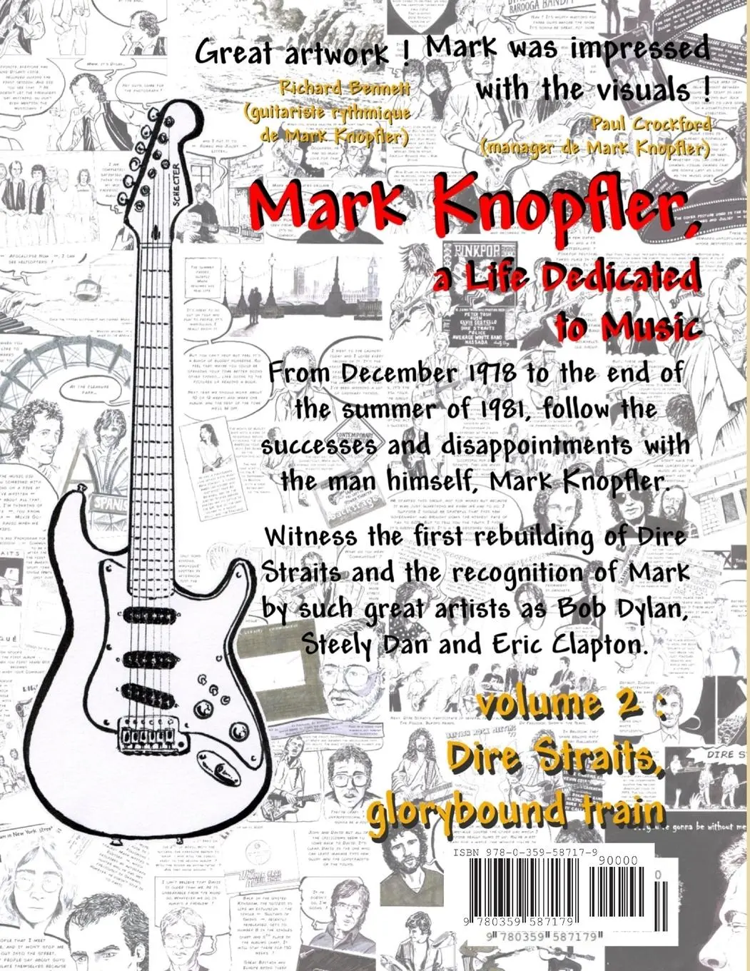 Rückseite: 9780359587179 | Mark Knopfler - A life dedicated to music - vol 2 Dire Straits,...