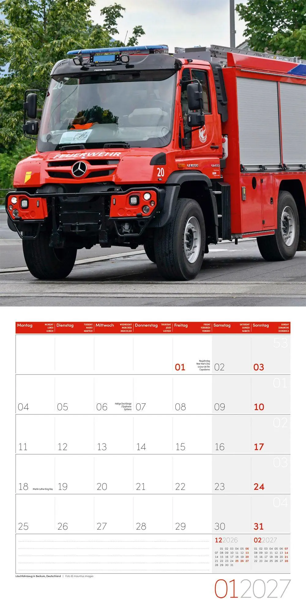 Bild: 9783838447179 | Feuerwehr Kalender 2027 - 30x30 - Art12 | Ackermann Kunstverlag GmbH