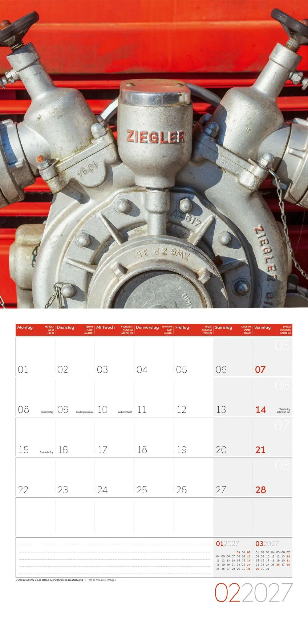 Bild: 9783838447179 | Feuerwehr Kalender 2027 - 30x30 - Art12 | Ackermann Kunstverlag GmbH