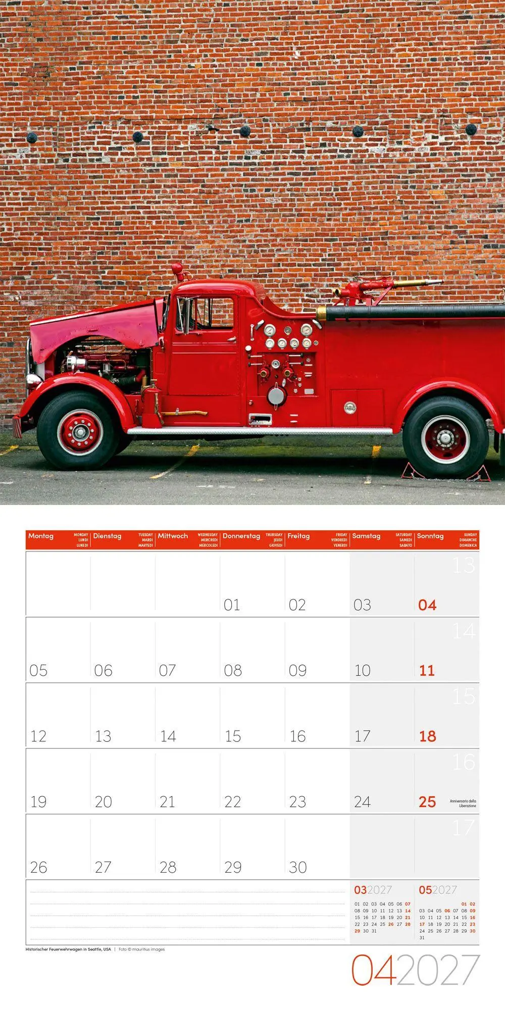 Bild: 9783838447179 | Feuerwehr Kalender 2027 - 30x30 - Art12 | Ackermann Kunstverlag GmbH