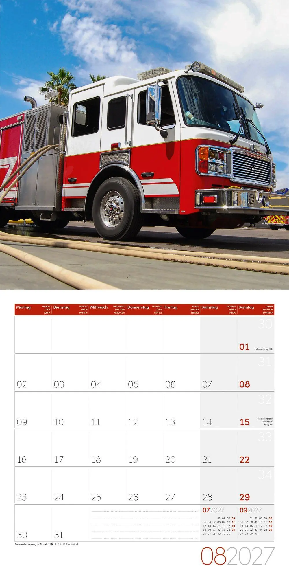 Bild: 9783838447179 | Feuerwehr Kalender 2027 - 30x30 - Art12 | Ackermann Kunstverlag GmbH