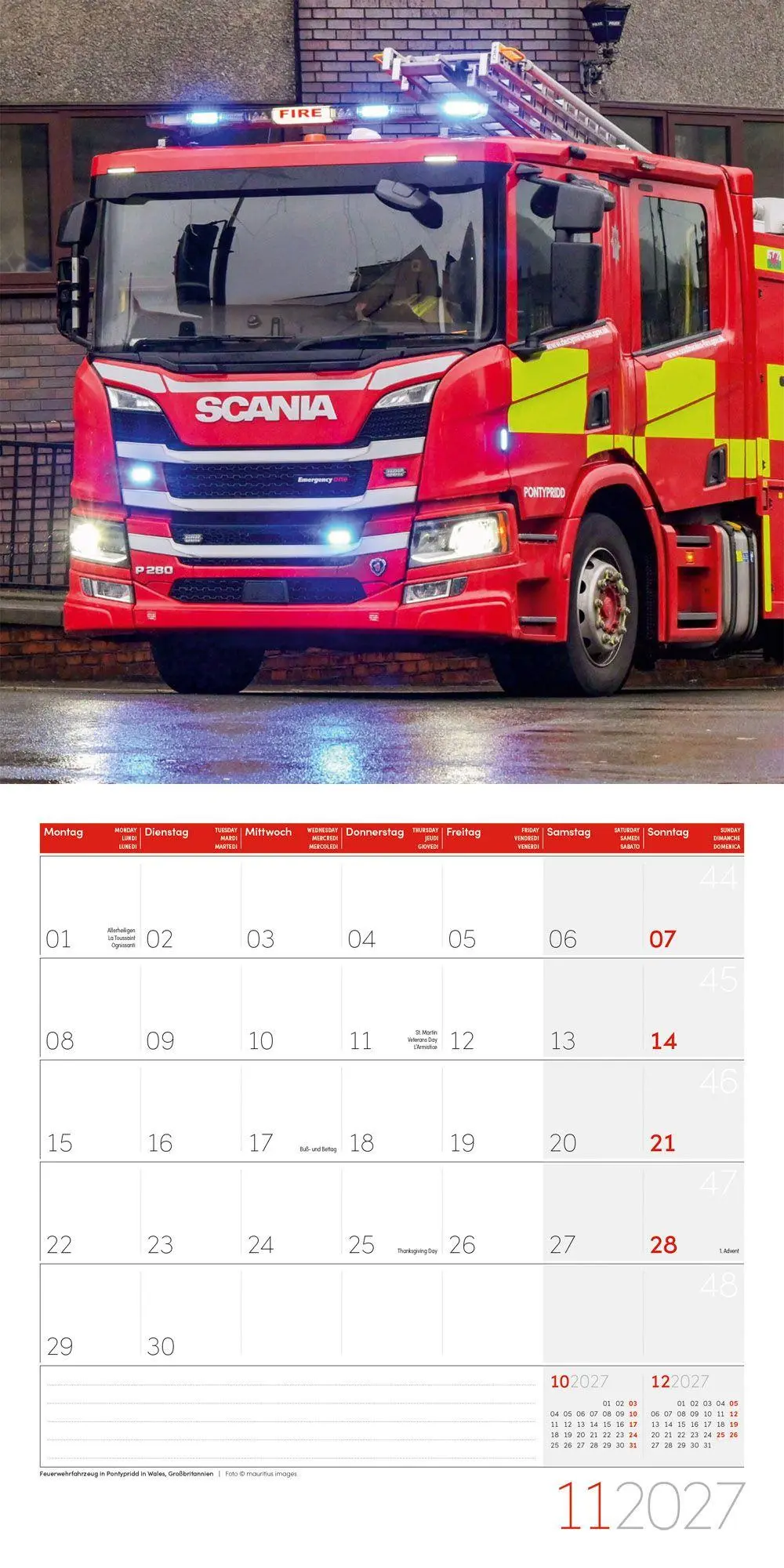 Bild: 9783838447179 | Feuerwehr Kalender 2027 - 30x30 - Art12 | Ackermann Kunstverlag GmbH
