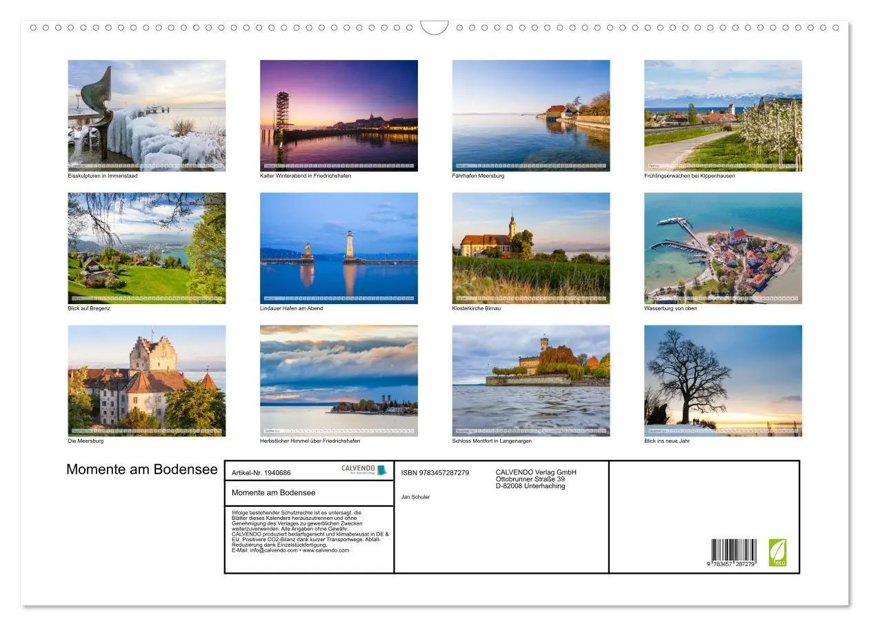 Bild: 9783457287279 | Momente am Bodensee (Wandkalender 2026 DIN A2 quer), CALVENDO...