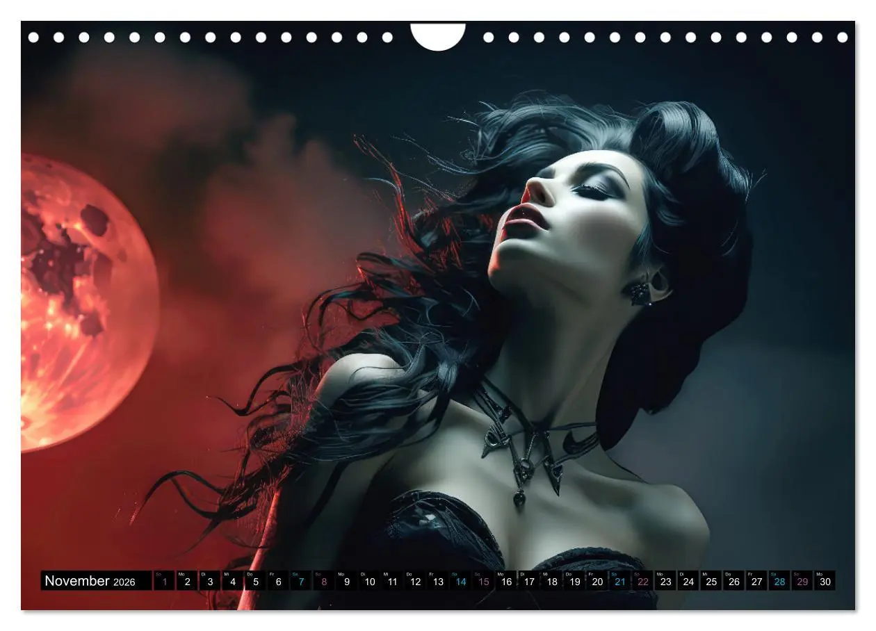 Bild: 9783457357279 | Vampire Nachtkreaturen (Wandkalender 2026 DIN A4 quer), CALVENDO...