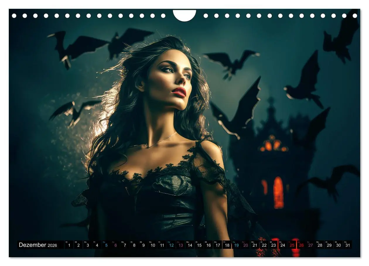 Bild: 9783457357279 | Vampire Nachtkreaturen (Wandkalender 2026 DIN A4 quer), CALVENDO...