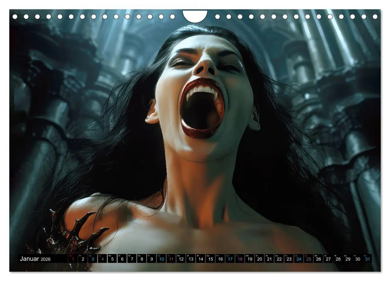 Bild: 9783457357279 | Vampire Nachtkreaturen (Wandkalender 2026 DIN A4 quer), CALVENDO...