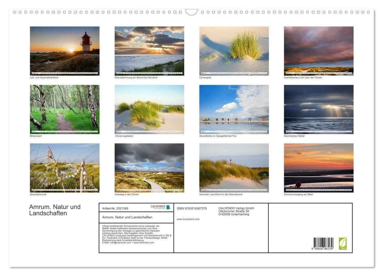 Bild: 9783516067279 | Amrum. Natur und Landschaften (Wandkalender 2026 DIN A2 quer),...