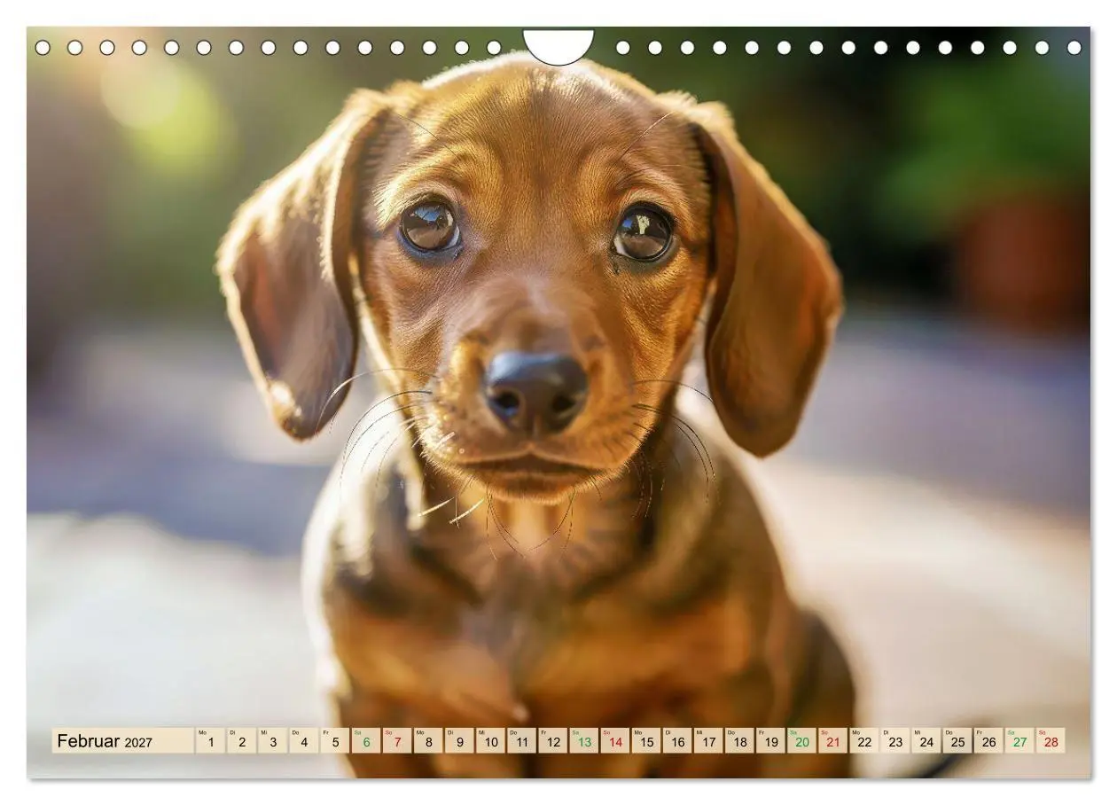 Bild: 9783594357279 | Süße Dackel-Welpen (Wandkalender 2027 DIN A4 quer), CALVENDO...