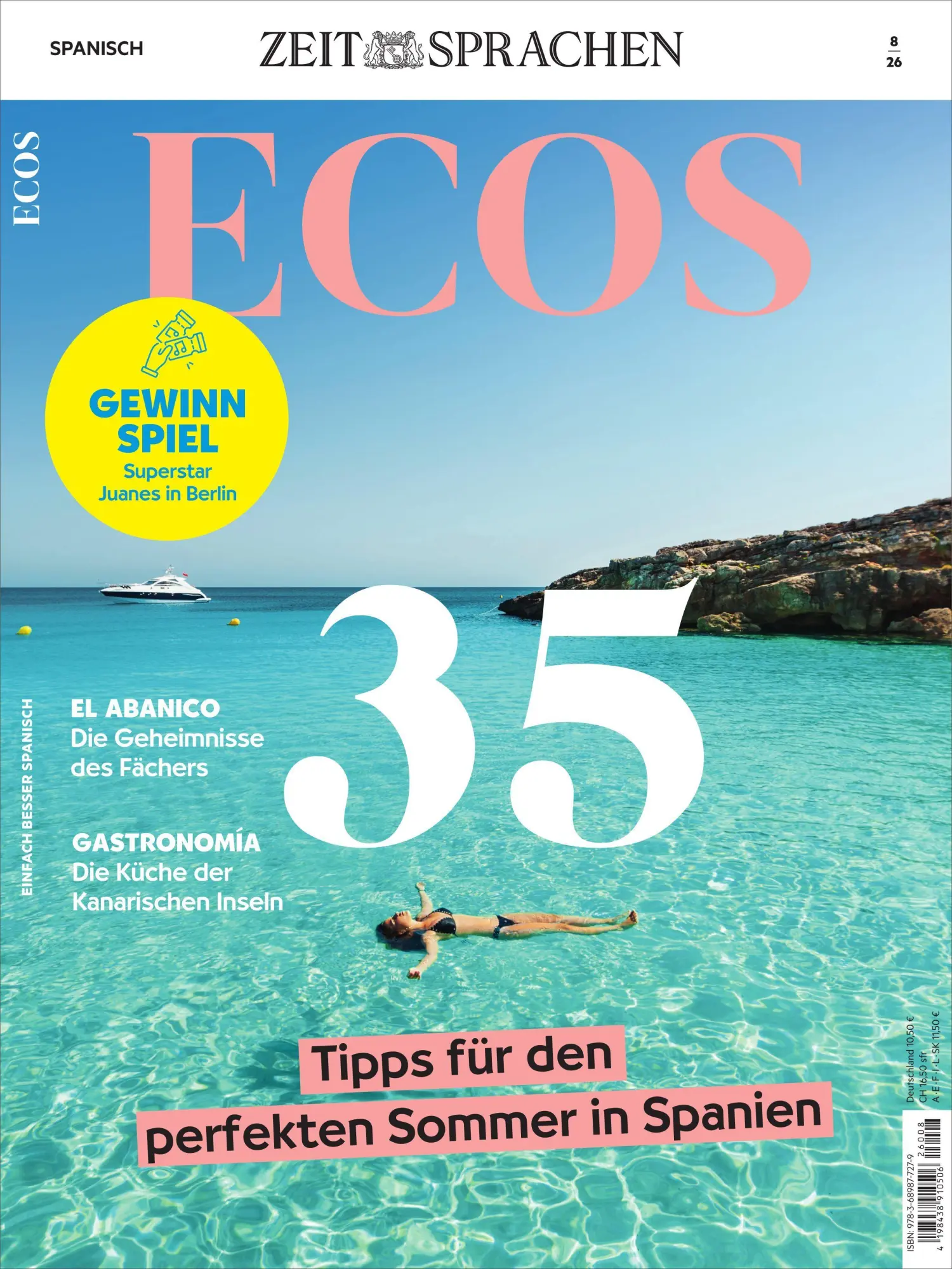 Cover: 9783689877279 | Ecos 8/26 | 35 Tipps für den perfekten Sommer in Spanien. | GmbH