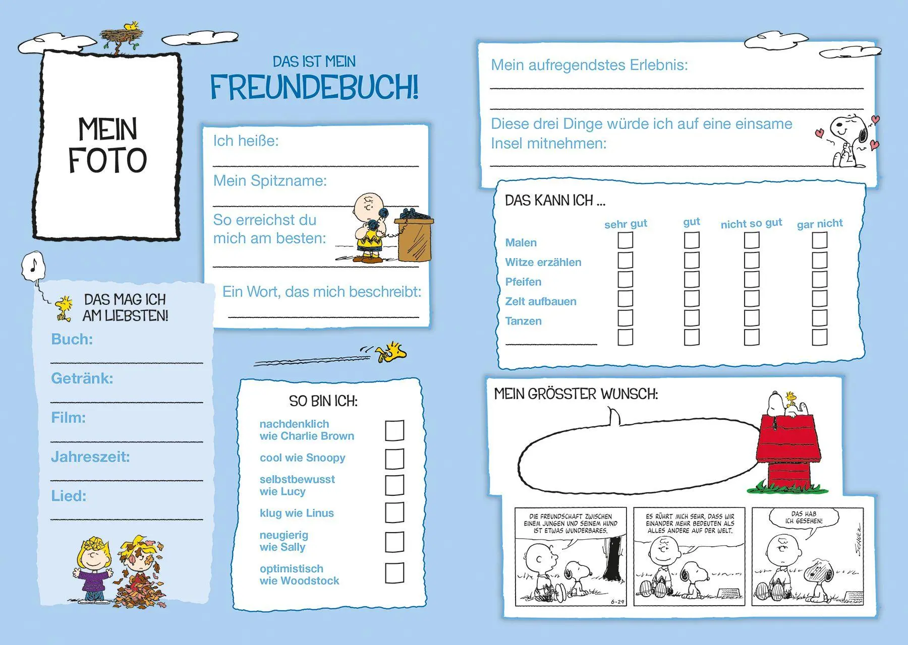 Bild: 9783833247279 | Peanuts: Meine Freunde | Freundebuch | Peanuts (u. a.) | Buch | 64 S.