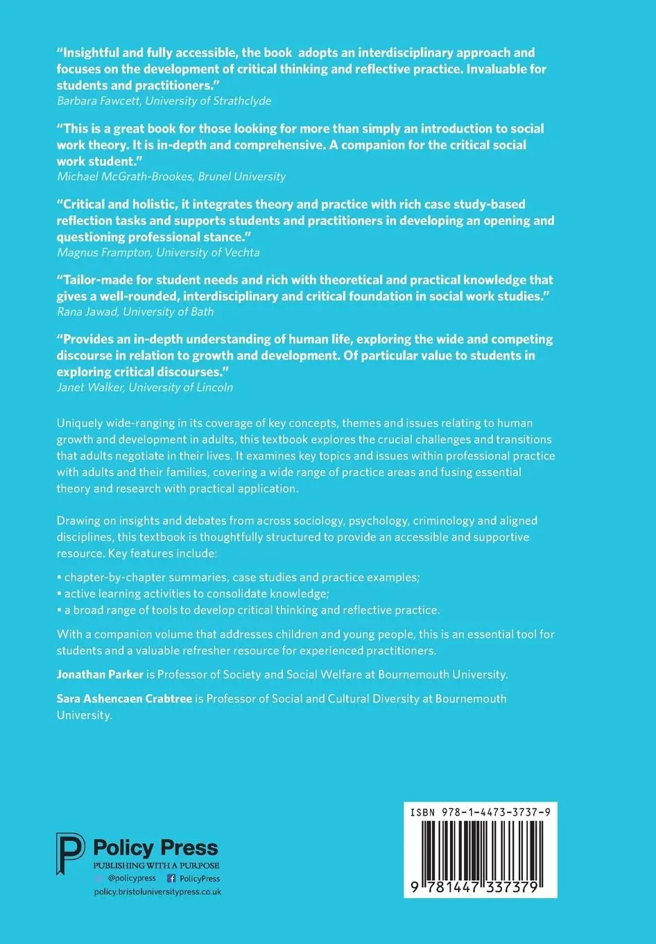 Rückseite: 9781447337379 | Human Growth and Development in Adults | Jonathan Parker (u. a.)