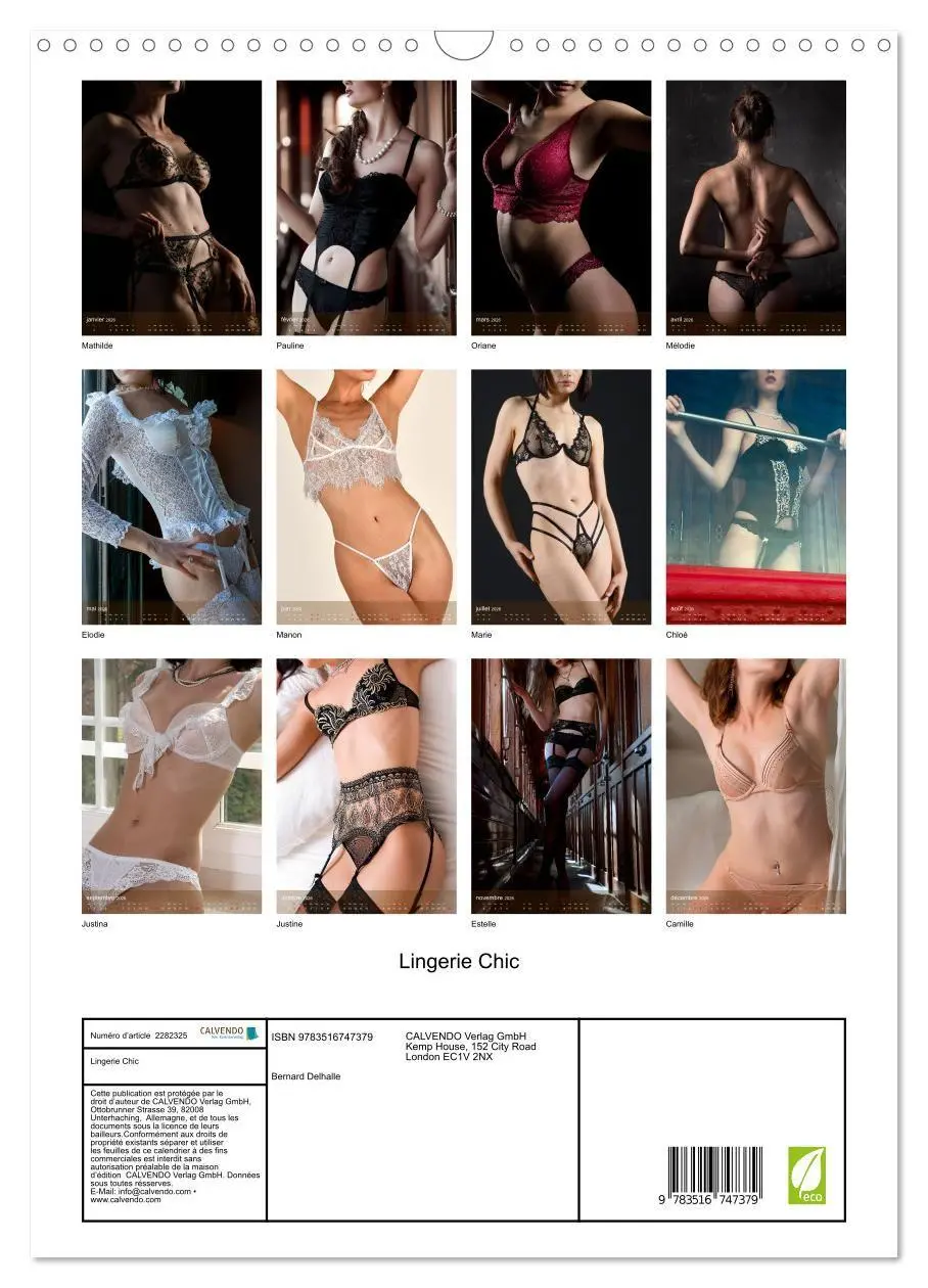 Bild: 9783516747379 | Lingerie Chic (Calendrier mural 2026 DIN A3 horizontal), CALVENDO...