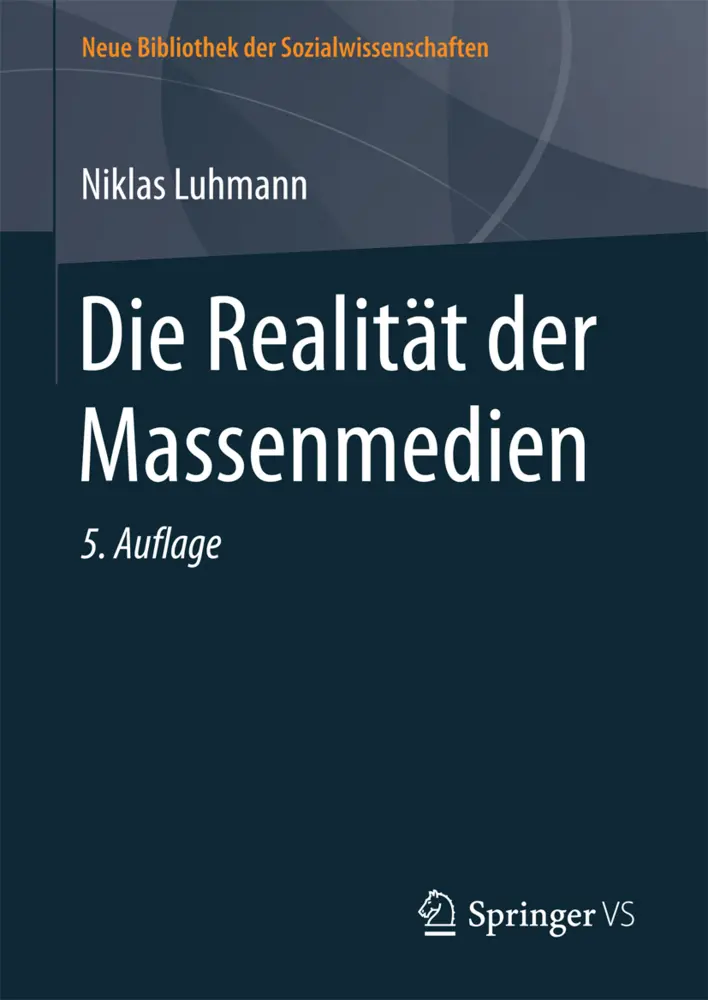 Cover: 9783658177379 | Die Realität der Massenmedien | Niklas Luhmann | Buch | VII | Deutsch