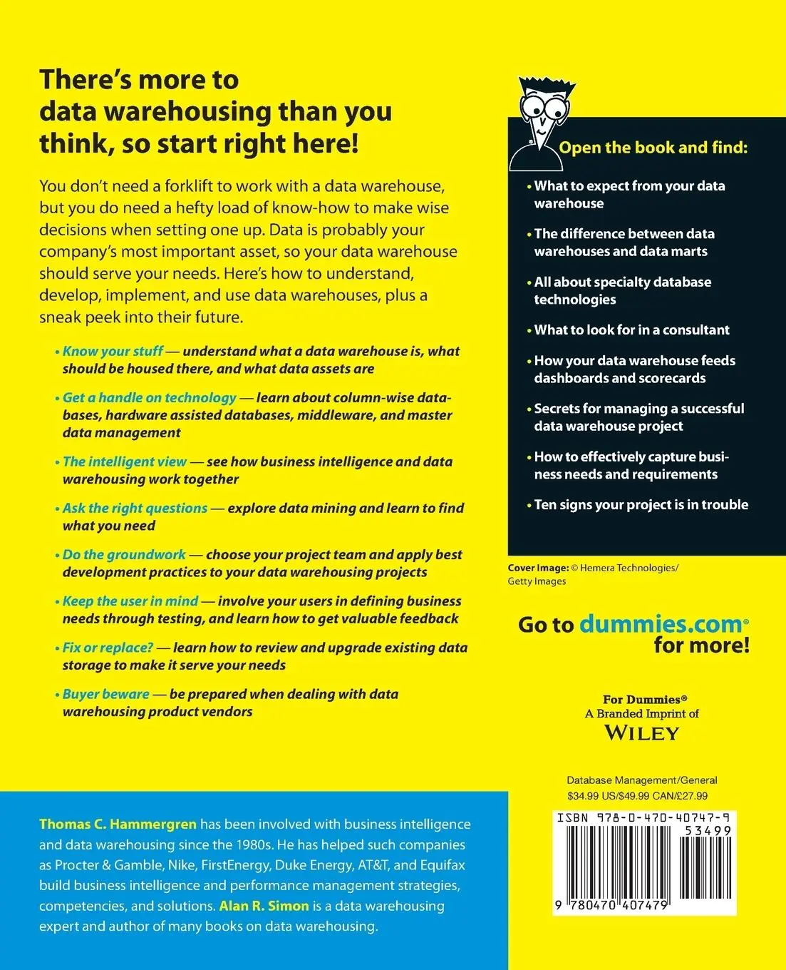 Rückseite: 9780470407479 | Data Warehousing for Dummies | Thomas C Hammergren | Taschenbuch