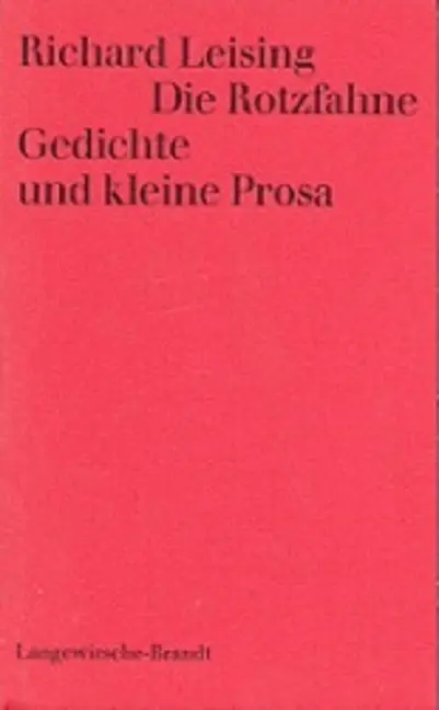 Cover: 9783406607479 | Die Rotzfahne | Gedichte und kleine Prosa | Richard Leising | Buch