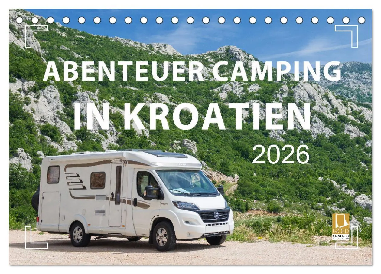 Cover: 9783457577479 | Abenteuer Camping in Kroatien (Tischkalender 2026 DIN A5 quer),...