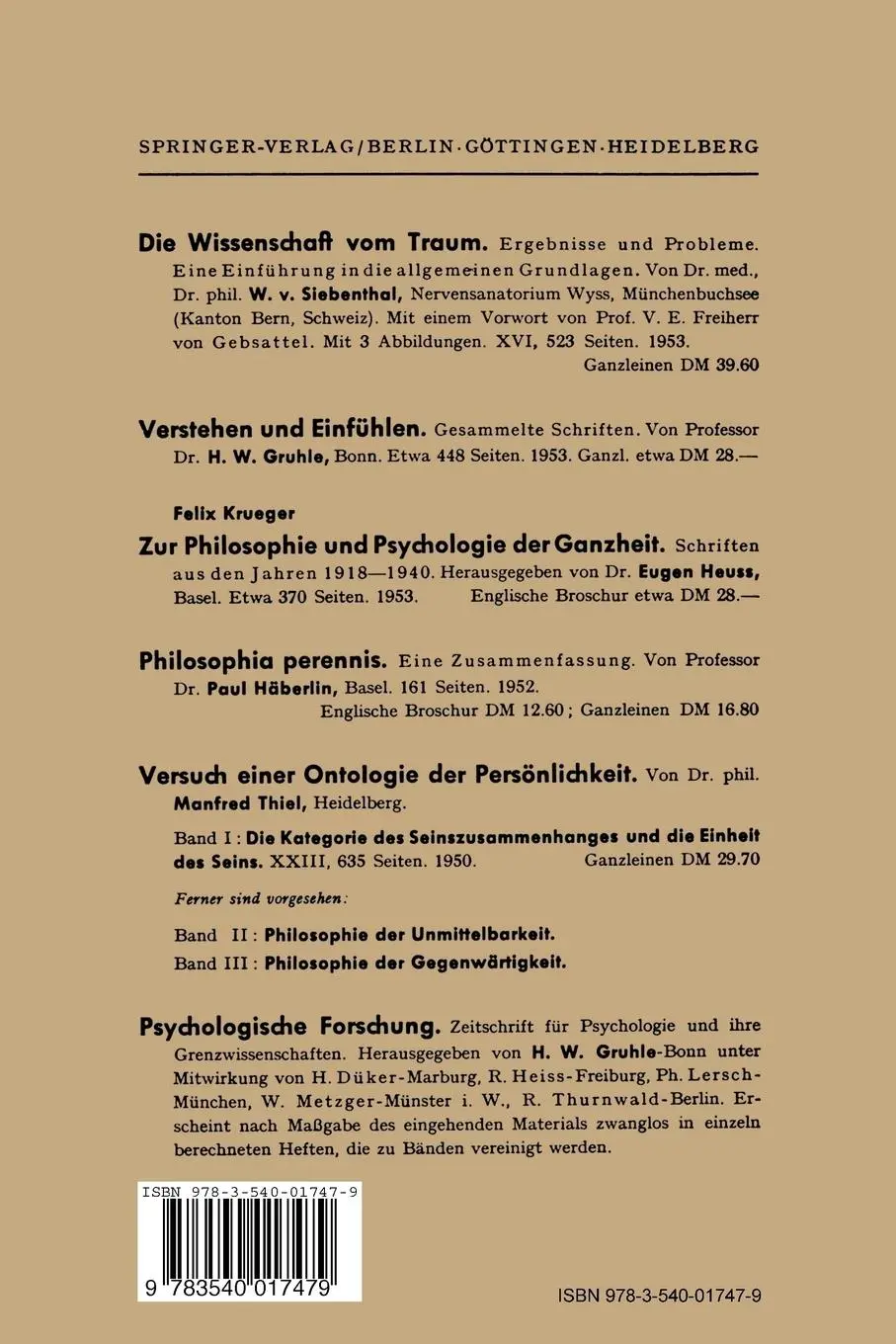 Rückseite: 9783540017479 | Sigmund Freuds Neurologische Schriften | Rainer Spehlmann | Buch