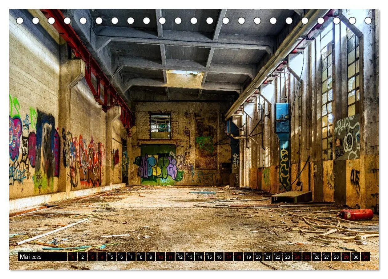 Bild: 9783435307579 | Lost Places Graffiti (Tischkalender 2025 DIN A5 quer), CALVENDO...