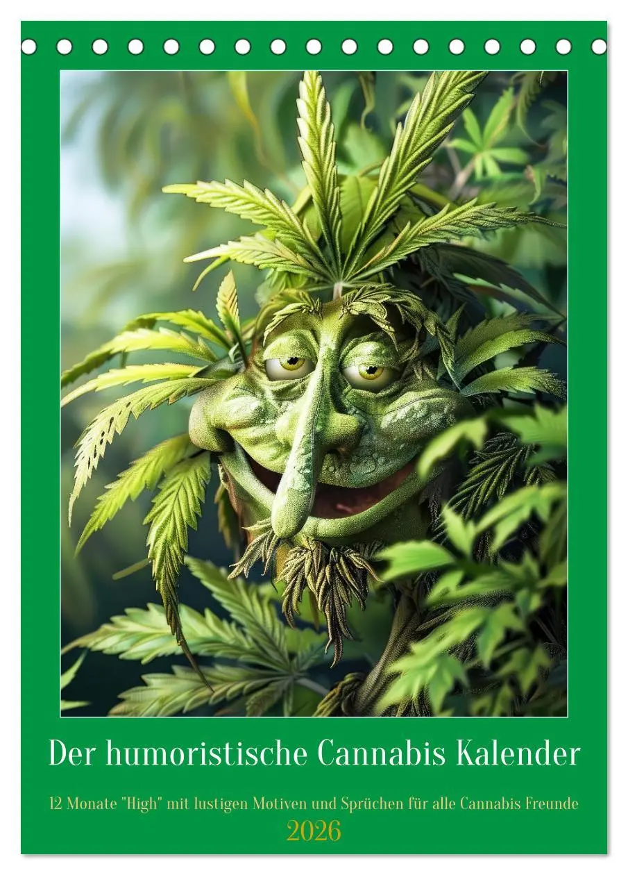 Cover: 9783516267679 | Der humoristische Cannabis Kalender (Tischkalender 2026 DIN A5...