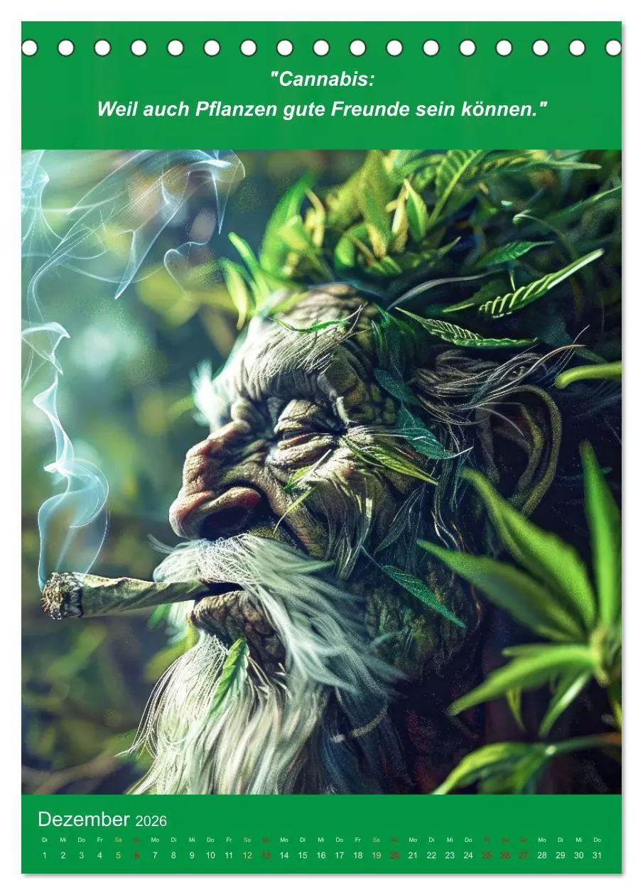 Bild: 9783516267679 | Der humoristische Cannabis Kalender (Tischkalender 2026 DIN A5...