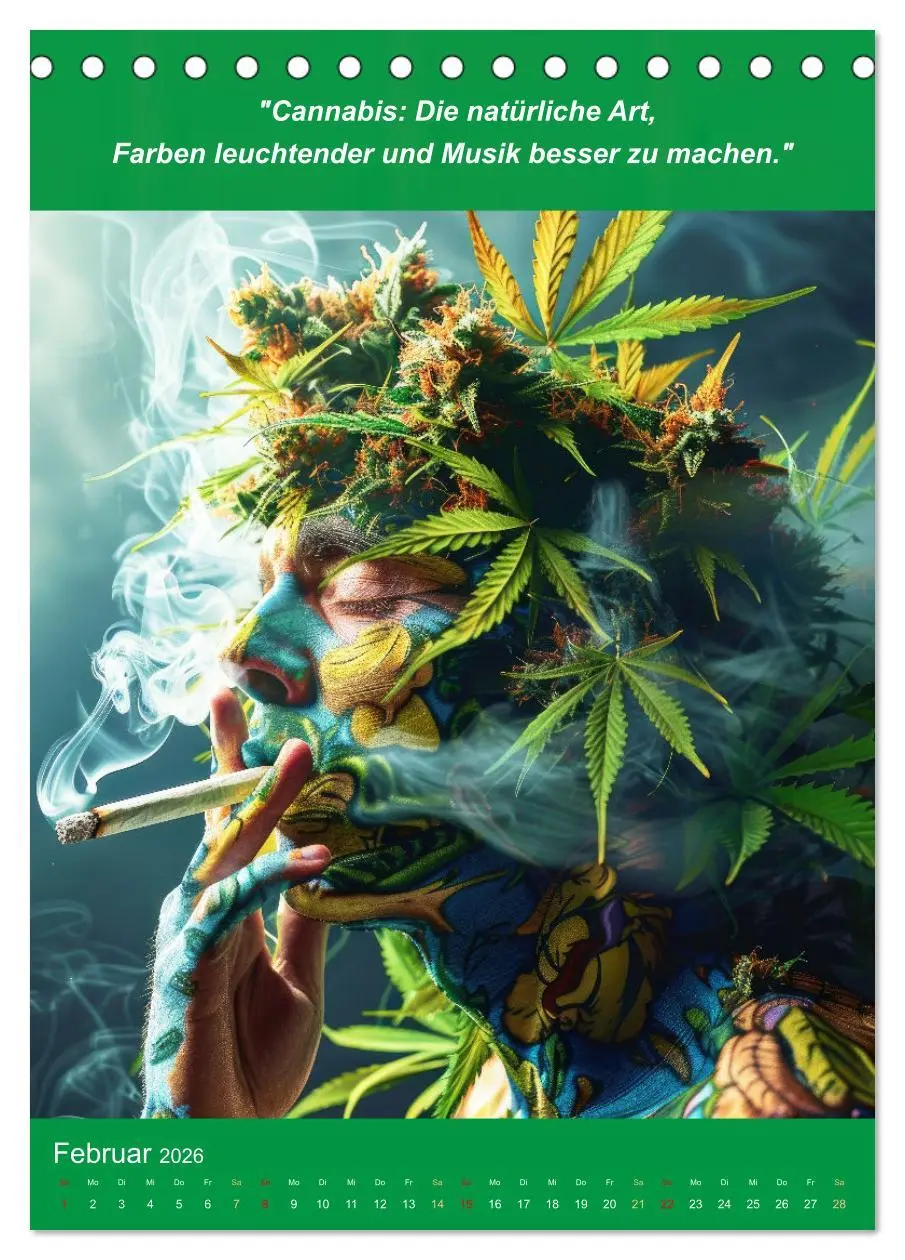 Bild: 9783516267679 | Der humoristische Cannabis Kalender (Tischkalender 2026 DIN A5...
