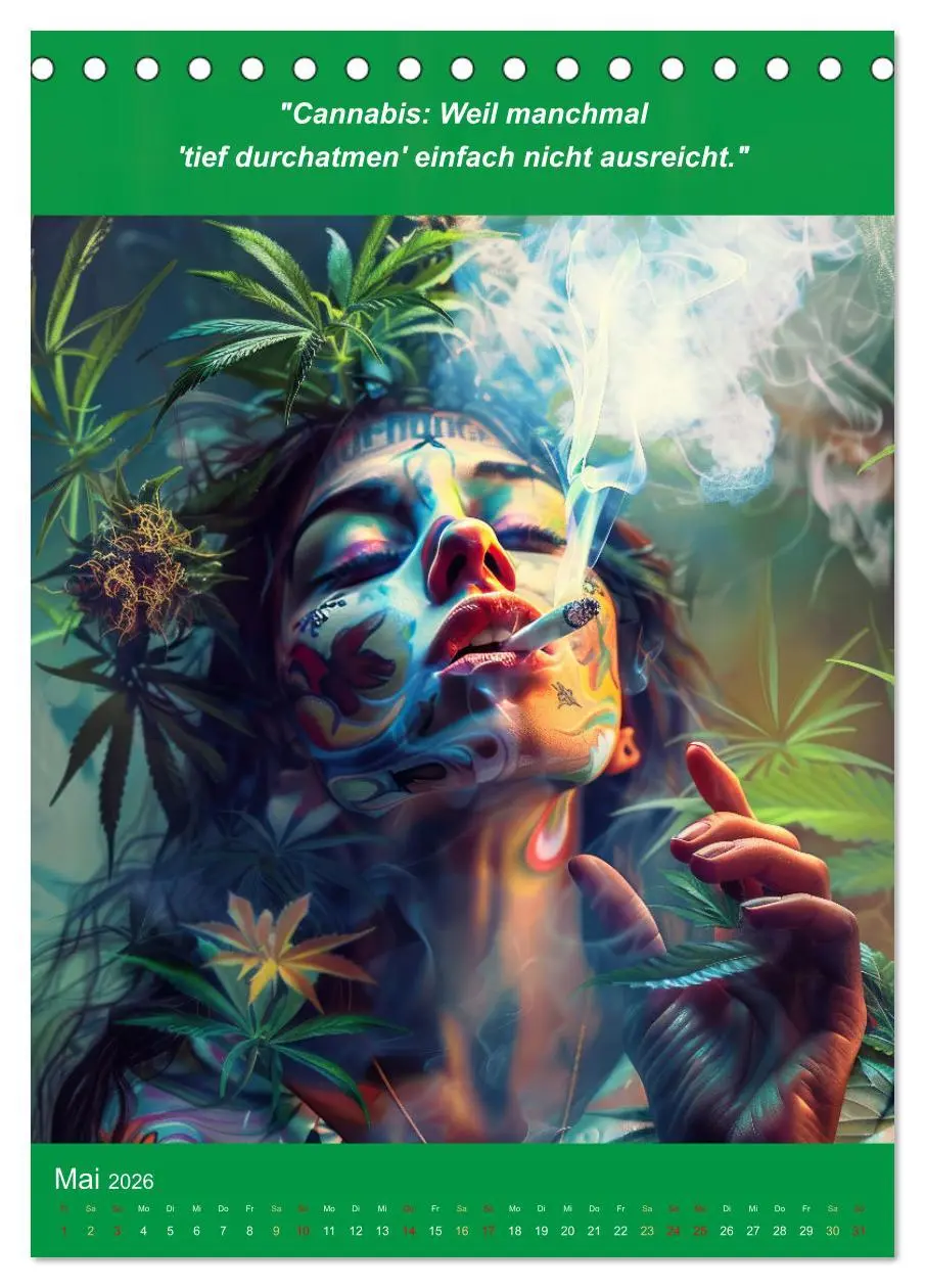 Bild: 9783516267679 | Der humoristische Cannabis Kalender (Tischkalender 2026 DIN A5...