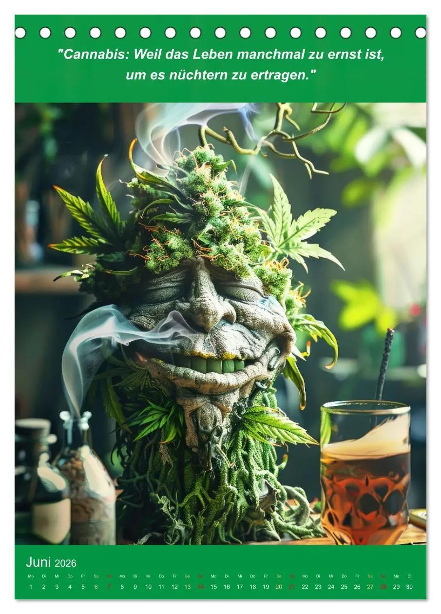Bild: 9783516267679 | Der humoristische Cannabis Kalender (Tischkalender 2026 DIN A5...