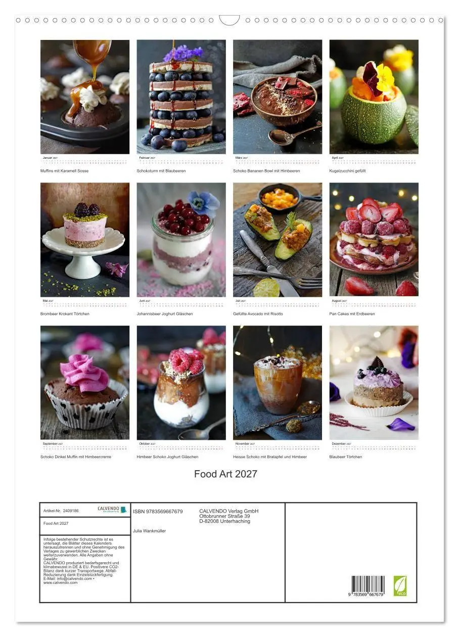 Bild: 9783569667679 | Food Art 2027 (Wandkalender 2027 DIN A2 hoch), CALVENDO Monatskalender