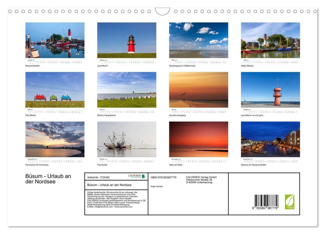 Bild: 9783383987779 | Büsum - Urlaub an der Nordsee (Wandkalender 2025 DIN A3 quer),...