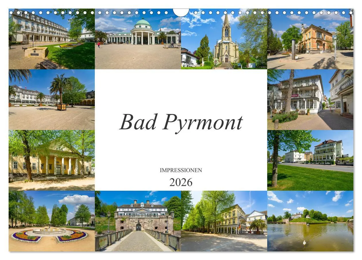 Cover: 9783457617779 | Bad Pyrmont Impressionen (Wandkalender 2026 DIN A3 quer), CALVENDO...