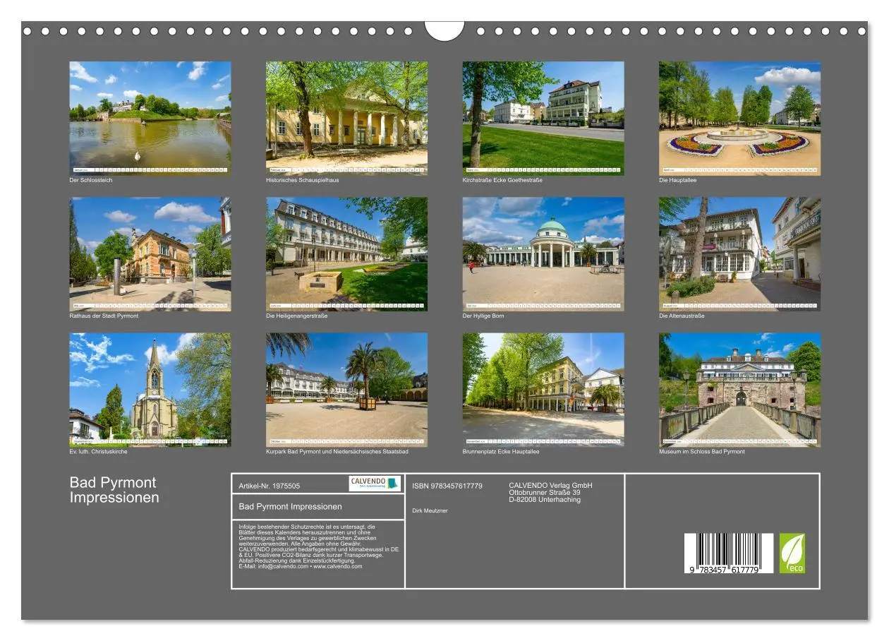 Bild: 9783457617779 | Bad Pyrmont Impressionen (Wandkalender 2026 DIN A3 quer), CALVENDO...