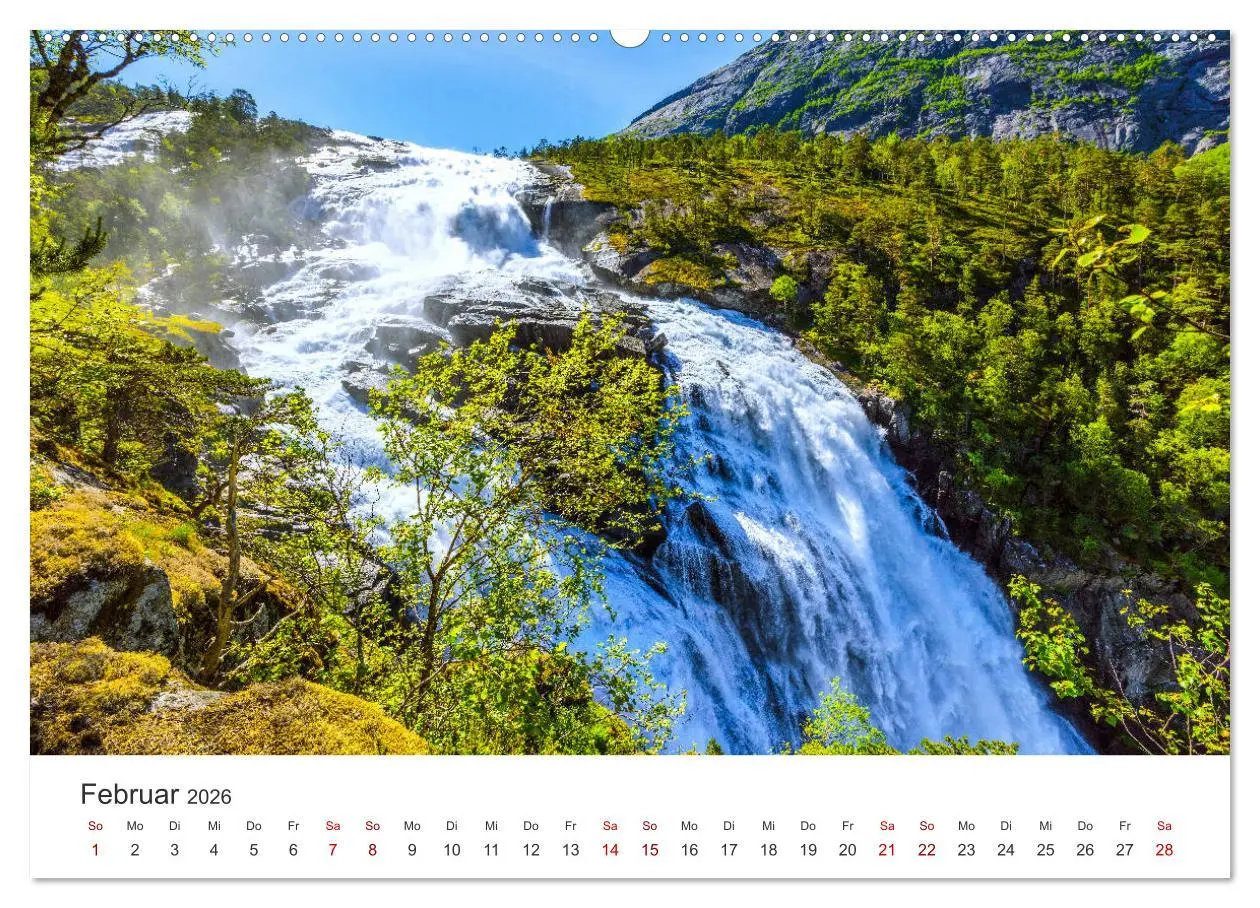 Bild: 9783457927779 | Wasserfälle in Norwegen (Wandkalender 2026 DIN A2 quer), CALVENDO...