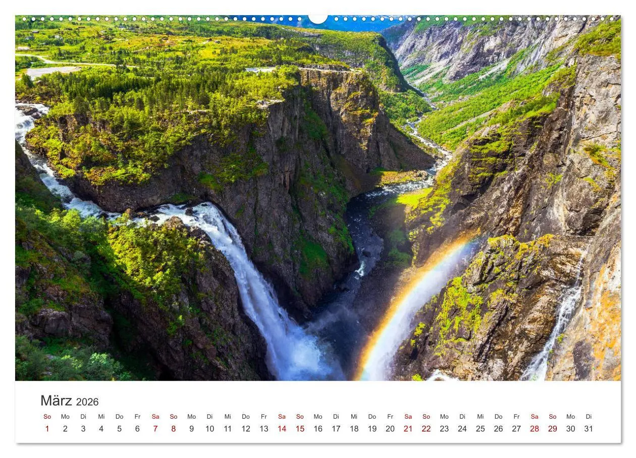 Bild: 9783457927779 | Wasserfälle in Norwegen (Wandkalender 2026 DIN A2 quer), CALVENDO...