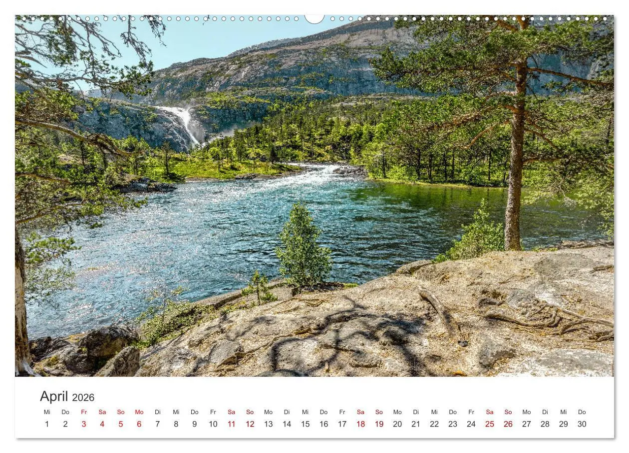 Bild: 9783457927779 | Wasserfälle in Norwegen (Wandkalender 2026 DIN A2 quer), CALVENDO...