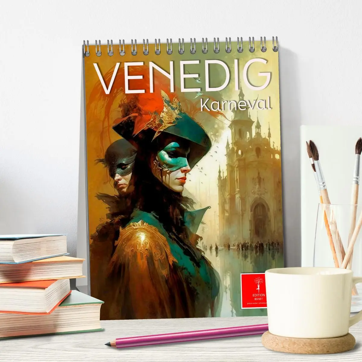 Bild: 9783516327779 | Venedig Karneval (Tischkalender 2026 DIN A5 hoch), CALVENDO...
